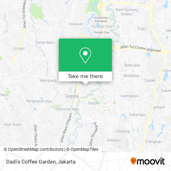 Dadi's Coffee Garden map