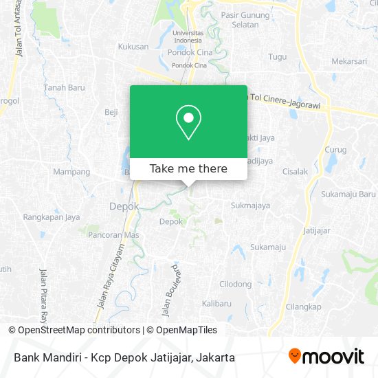 Bank Mandiri - Kcp Depok Jatijajar map