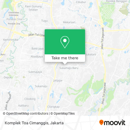 Komplek Toa Cimanggis map