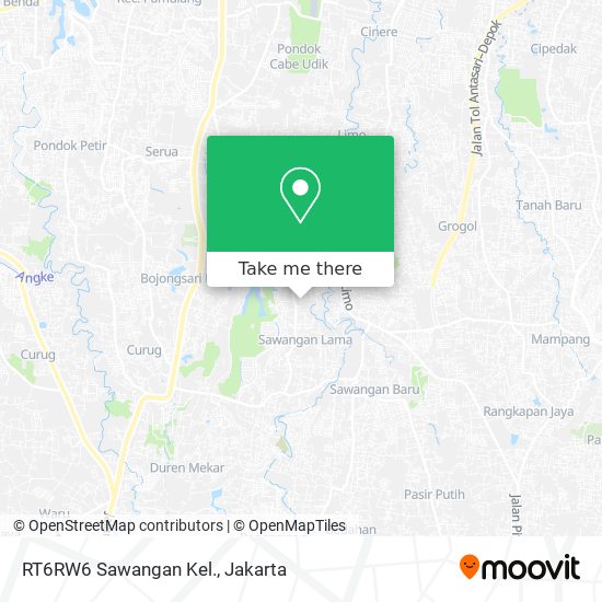 RT6RW6 Sawangan Kel. map