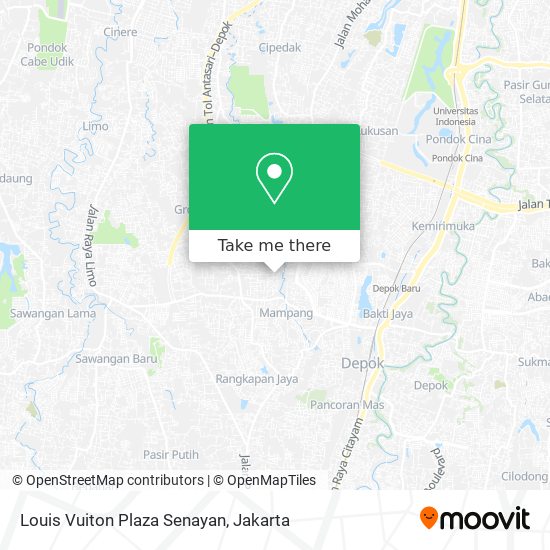 Louis Vuiton Plaza Senayan map