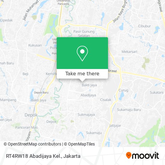 RT4RW18 Abadijaya Kel. map