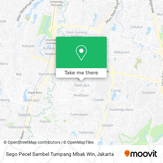 Sego Pecel Sambel Tumpang Mbak Win map