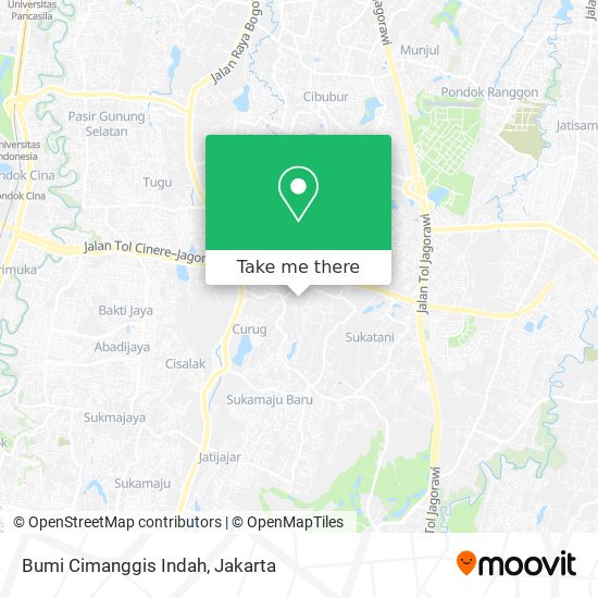 Bumi Cimanggis Indah map