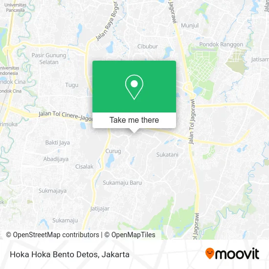 Hoka Hoka Bento Detos map