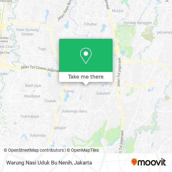 Warung Nasi Uduk Bu Nenih map