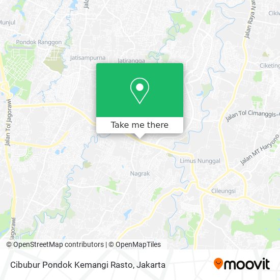 Cibubur Pondok Kemangi Rasto map