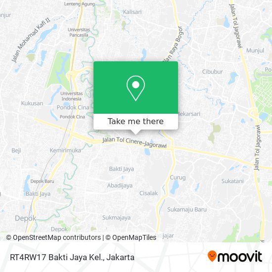 RT4RW17 Bakti Jaya Kel. map