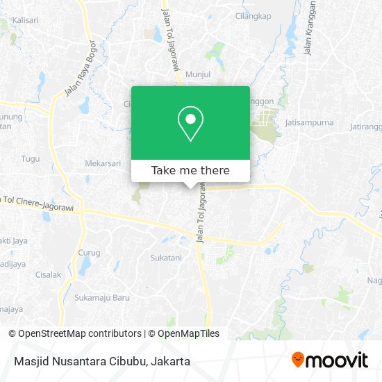 Masjid Nusantara Cibubu map