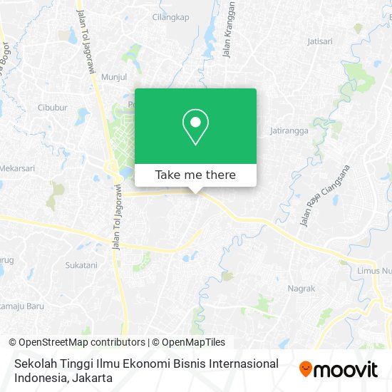 Sekolah Tinggi Ilmu Ekonomi Bisnis Internasional Indonesia map