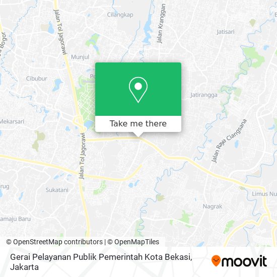 Gerai Pelayanan Publik Pemerintah Kota Bekasi map
