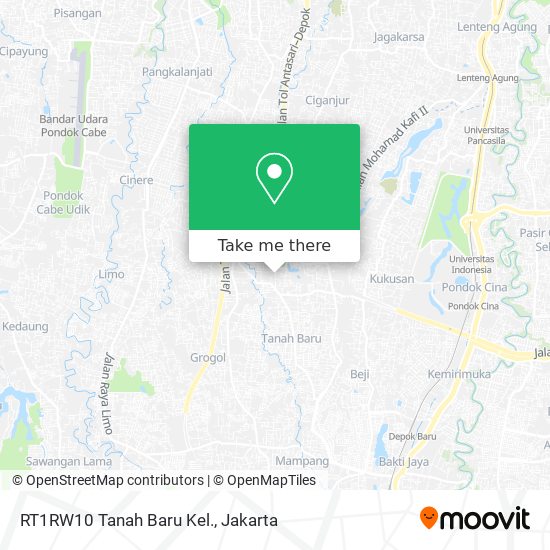 RT1RW10 Tanah Baru Kel. map