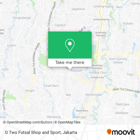 D Two Futsal Shop and Sport map