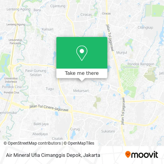 Air Mineral Ufia Cimanggis Depok map