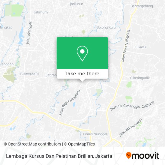 Lembaga Kursus Dan Pelatihan Brillian map