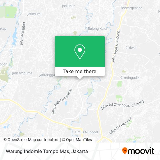 Warung Indomie Tampo Mas map