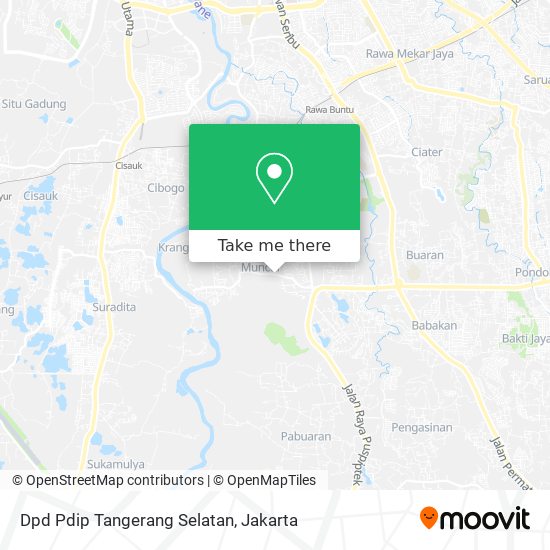 Dpd Pdip Tangerang Selatan map