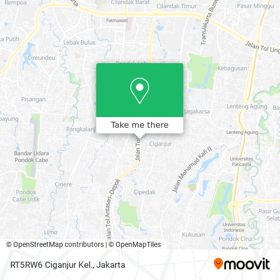 RT5RW6 Ciganjur Kel. map