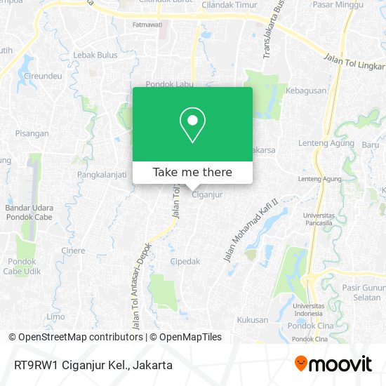 RT9RW1 Ciganjur Kel. map