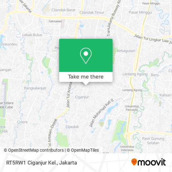 RT5RW1 Ciganjur Kel. map