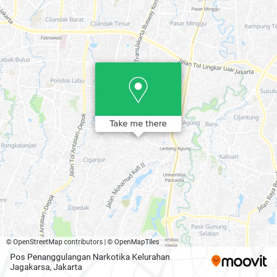 Pos Penanggulangan Narkotika Kelurahan Jagakarsa map