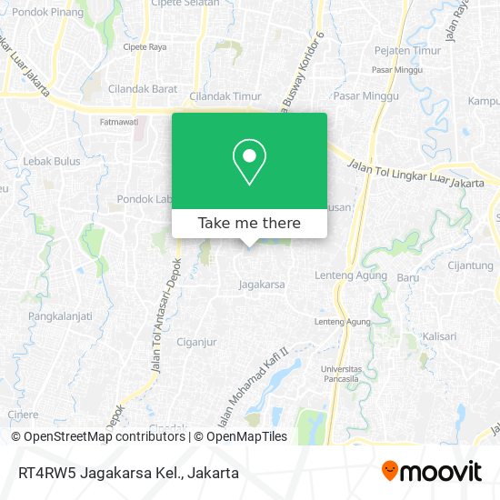 RT4RW5 Jagakarsa Kel. map