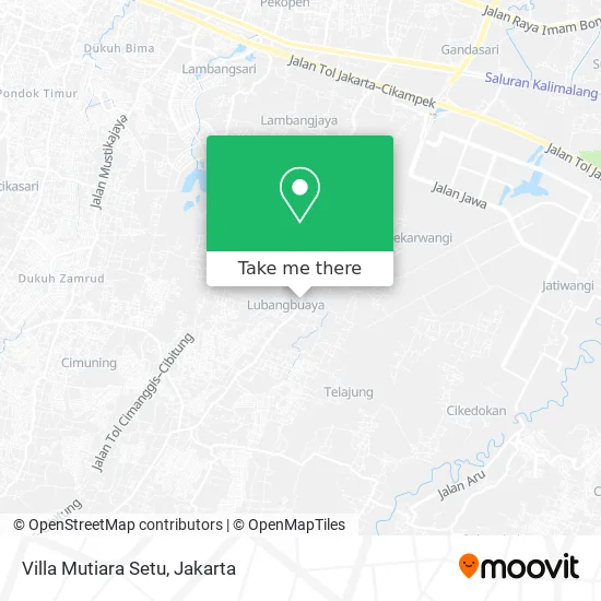 Villa Mutiara Setu map