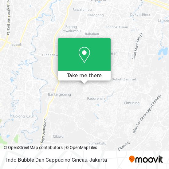 Indo Bubble Dan Cappucino Cincau map