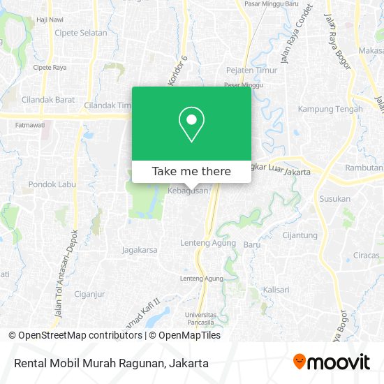 Rental Mobil Murah Ragunan map