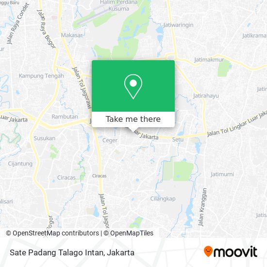 Sate Padang Talago Intan map