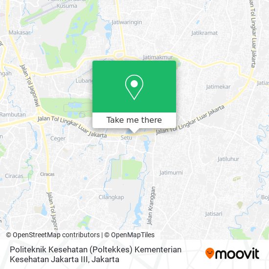 Politeknik Kesehatan (Poltekkes) Kementerian Kesehatan Jakarta III map