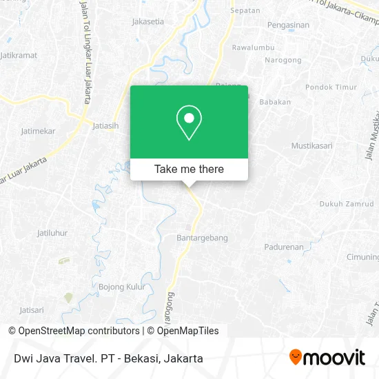 Dwi Java Travel. PT - Bekasi map
