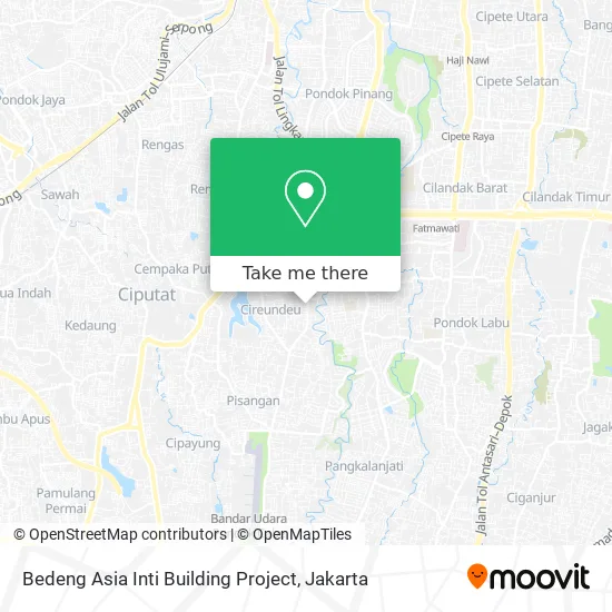 Bedeng Asia Inti Building Project map