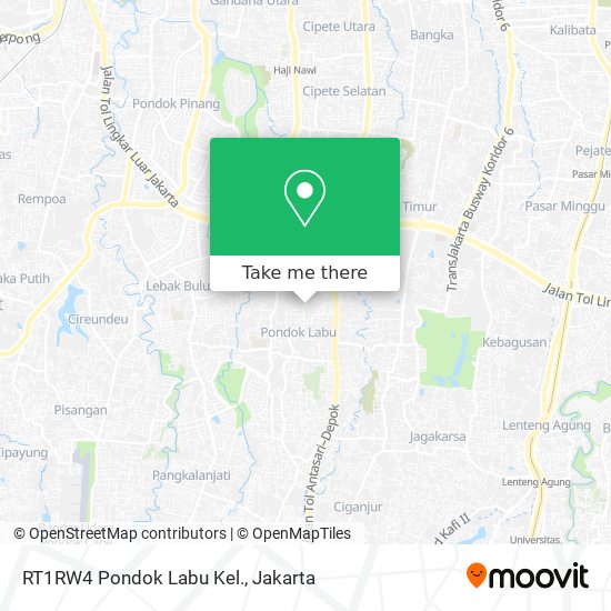 RT1RW4 Pondok Labu Kel. map