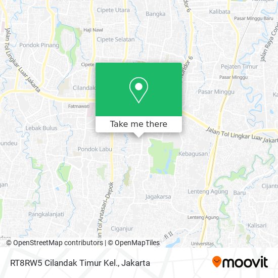 RT8RW5 Cilandak Timur Kel. map