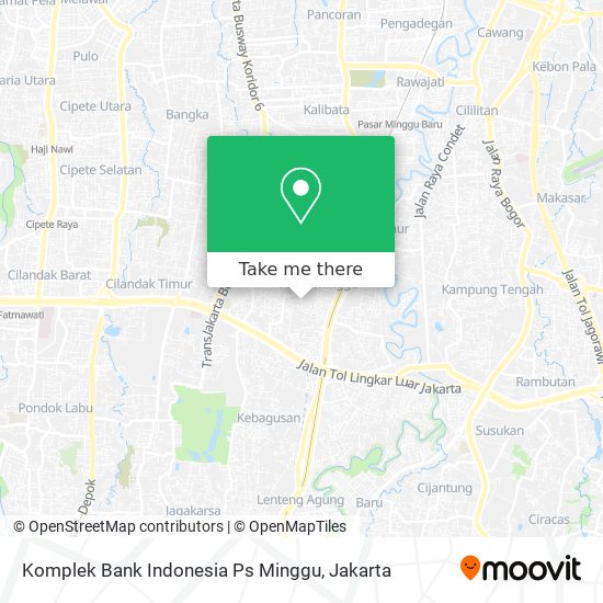 Komplek Bank Indonesia Ps Minggu map