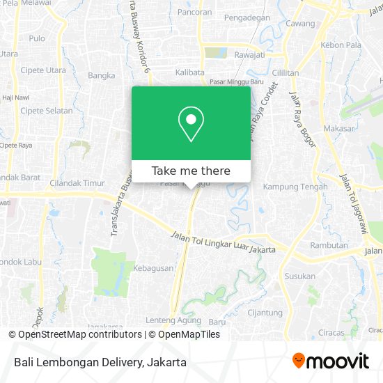 Bali Lembongan Delivery map