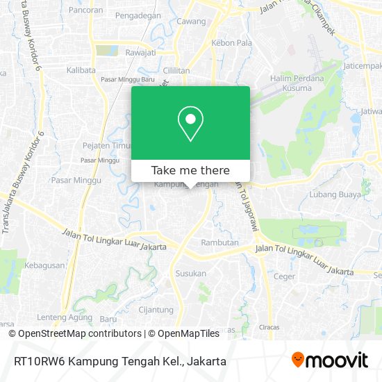 RT10RW6 Kampung Tengah Kel. map