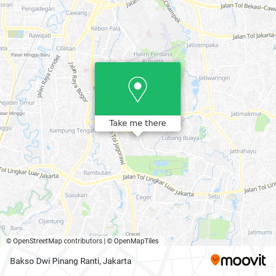 Bakso Dwi Pinang Ranti map