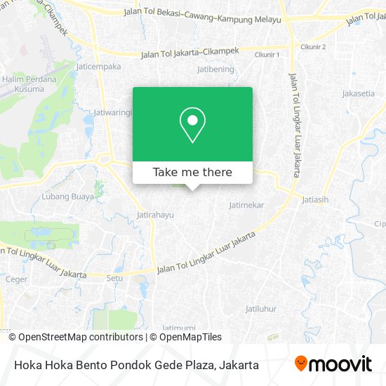 Hoka Hoka Bento Pondok Gede Plaza map
