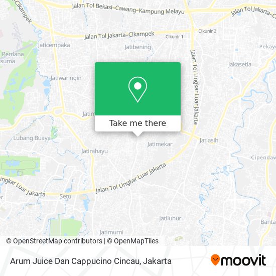 Arum Juice Dan Cappucino Cincau map