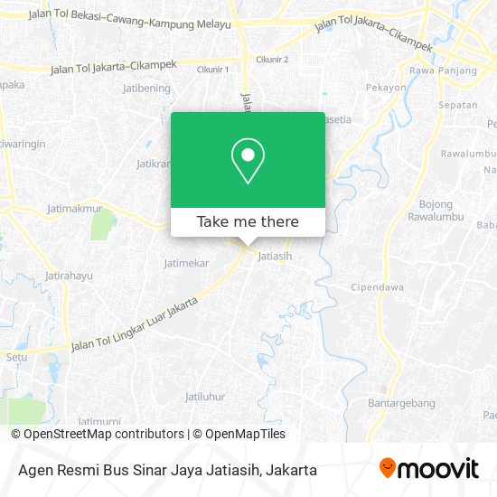 Agen Resmi Bus Sinar Jaya Jatiasih map