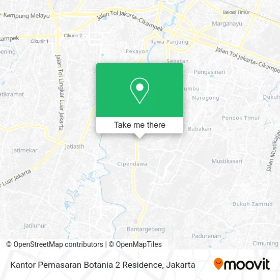 Kantor Pemasaran Botania 2 Residence map