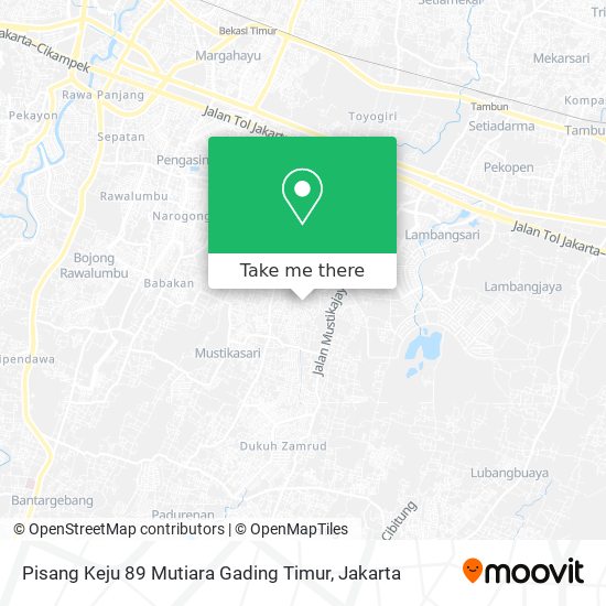 Pisang Keju 89 Mutiara Gading Timur map