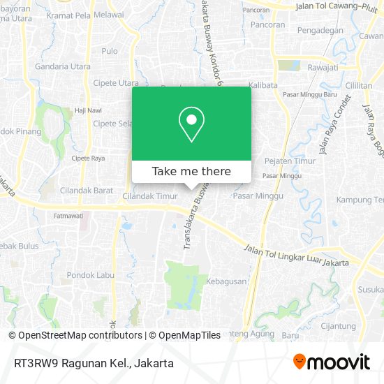 RT3RW9 Ragunan Kel. map