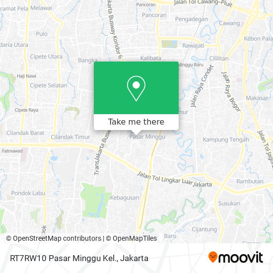 RT7RW10 Pasar Minggu Kel. map