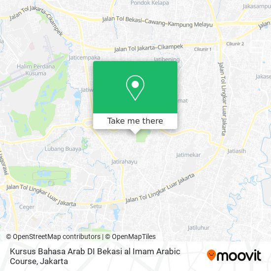 Kursus Bahasa Arab DI Bekasi al Imam Arabic Course map