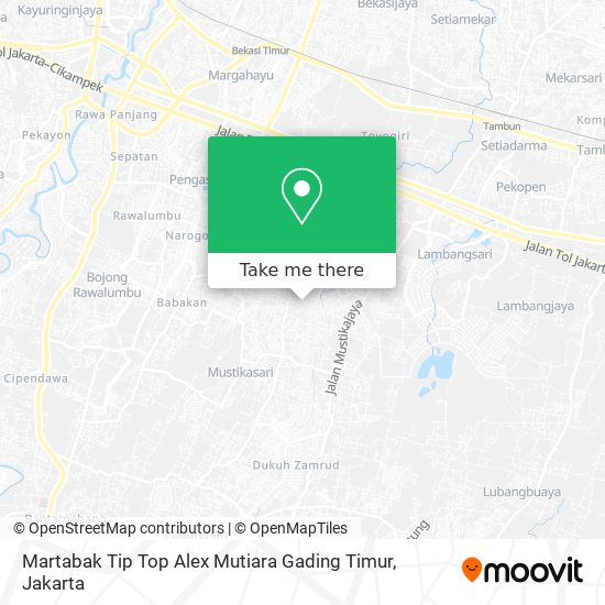 Martabak Tip Top Alex Mutiara Gading Timur map