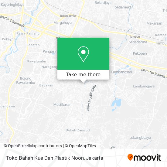 Toko Bahan Kue Dan Plastik Noon map