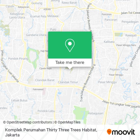 Komplek Perumahan Thirty Three Trees Habitat map